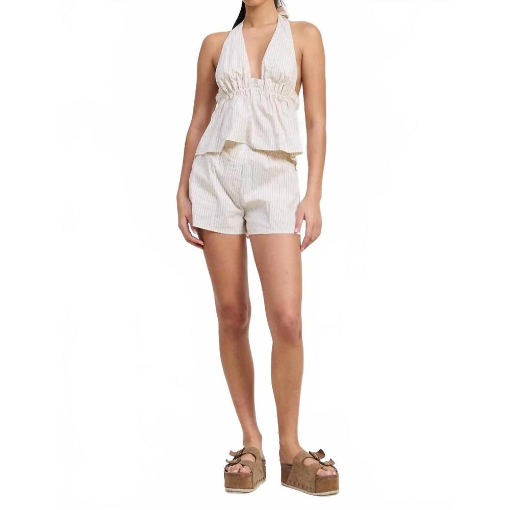 NEW EMORY PARK blair striped boxer shorts in brown stripe
